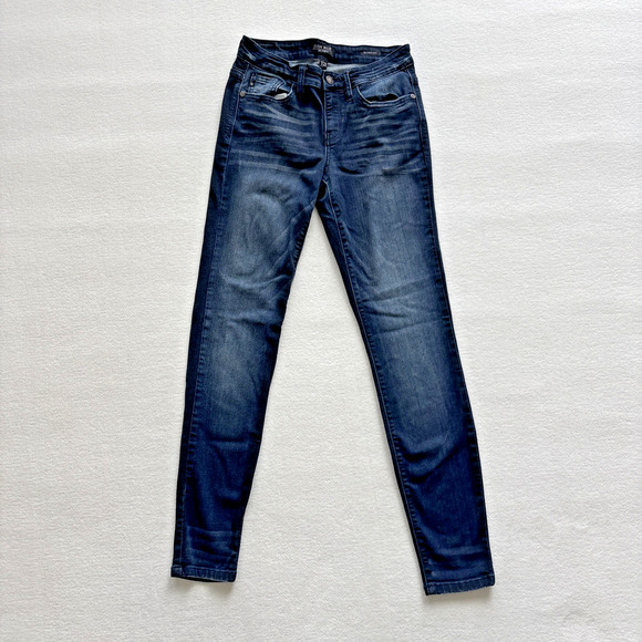 Judy Blue Denim - Judy Blue Jeans Women 7 / 28 Skinny Fit Denim Dark Wash Style JB8248SSDK